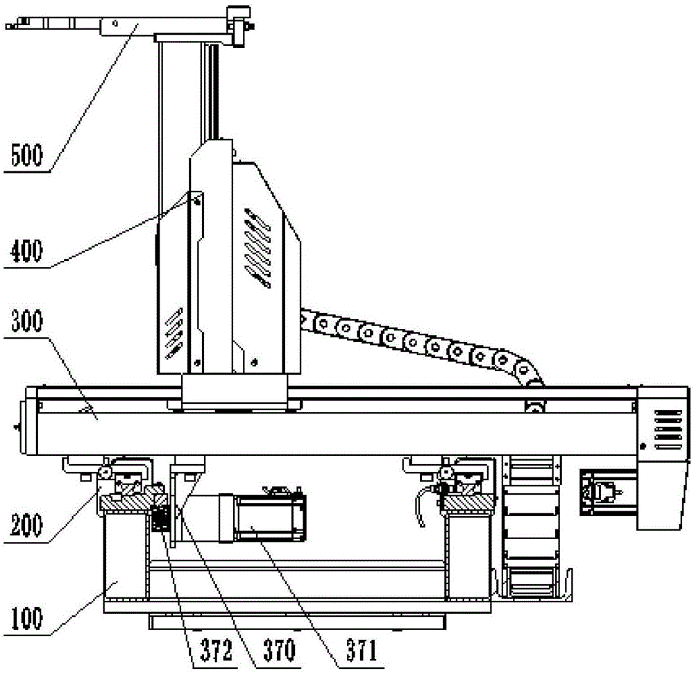 Modular closed bending machine back stop device