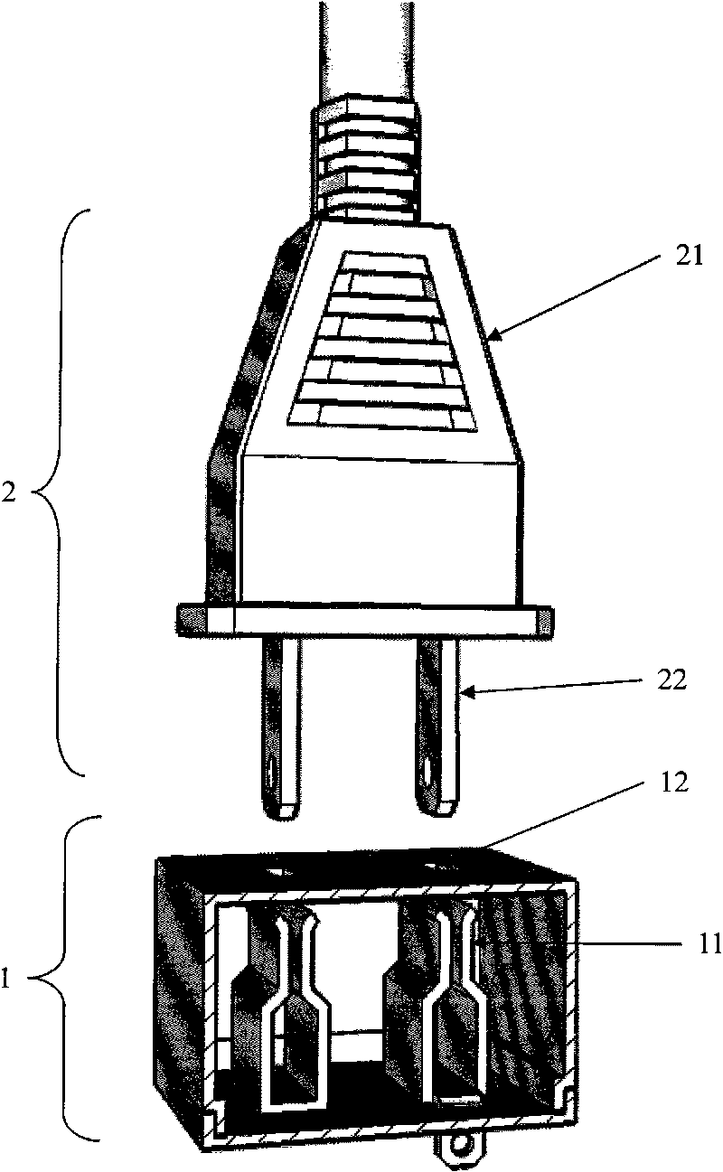 Push type power socket