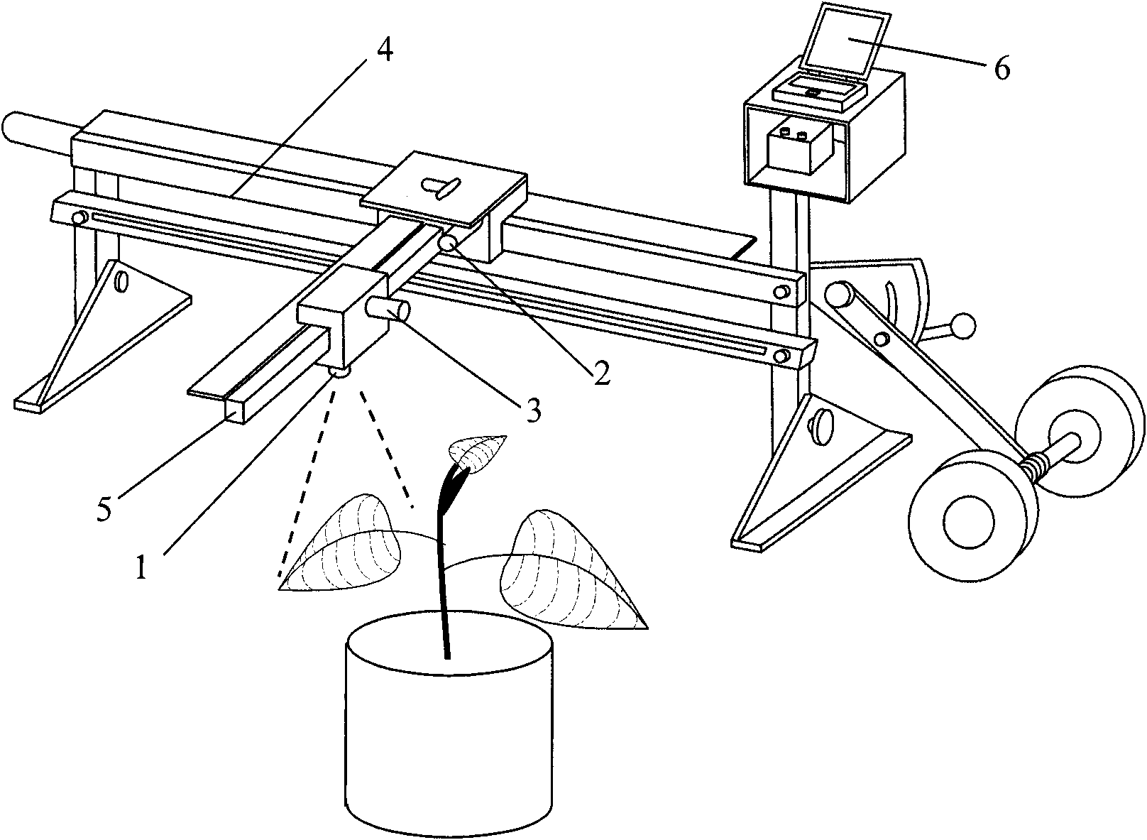 Method for measuring stress state of plant water