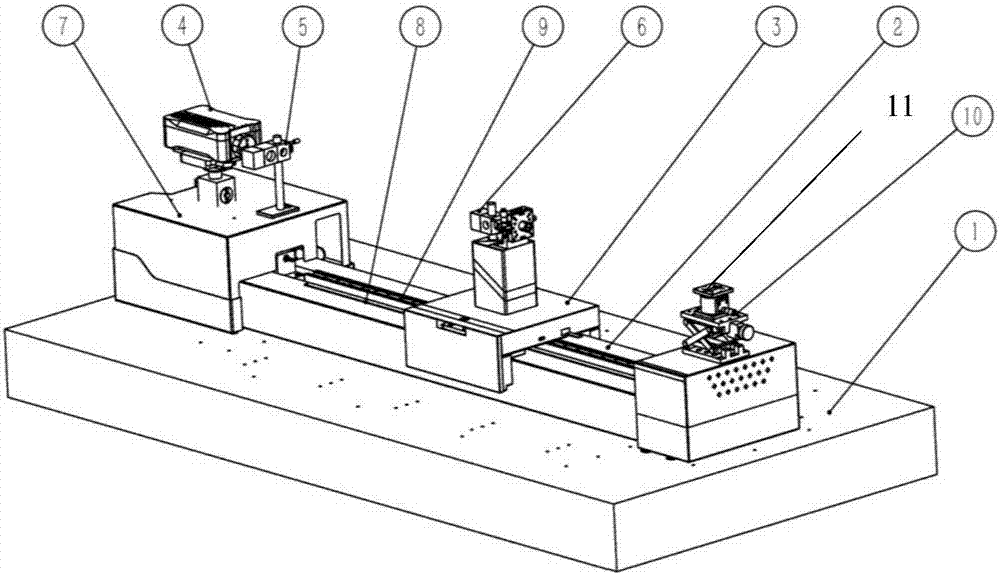 Displacement sensor calibration device based on air-floating platform