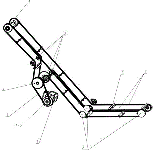 Lifting conveying device for cigarette making machine waste smoke