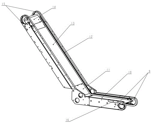 Lifting conveying device for cigarette making machine waste smoke