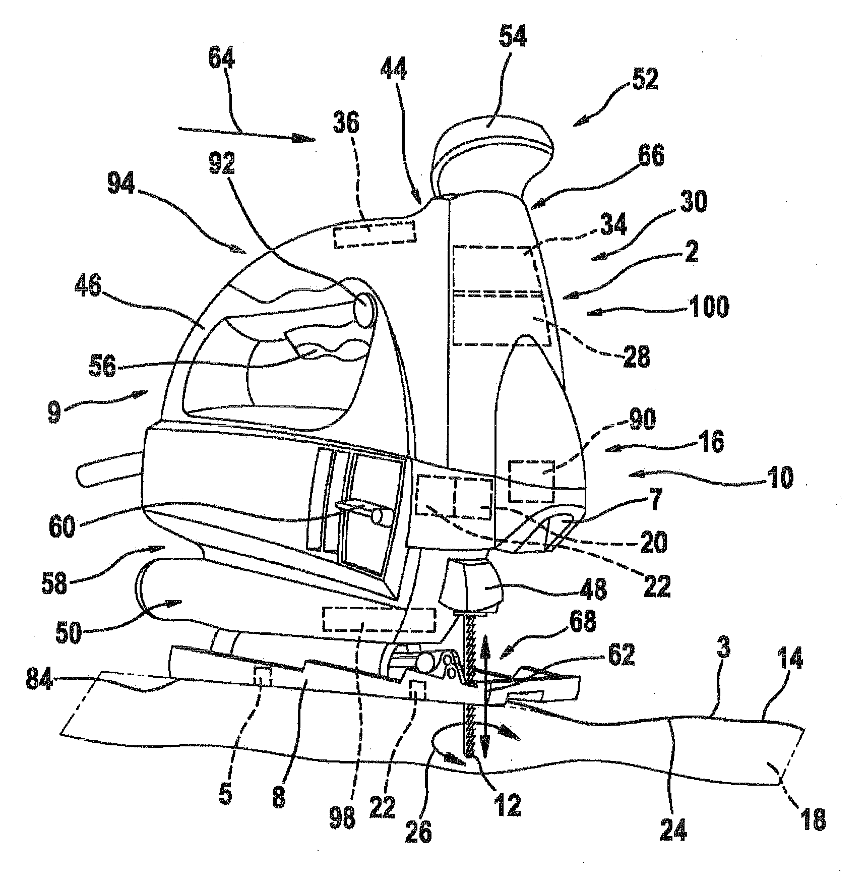 Hand-held power jigsaw