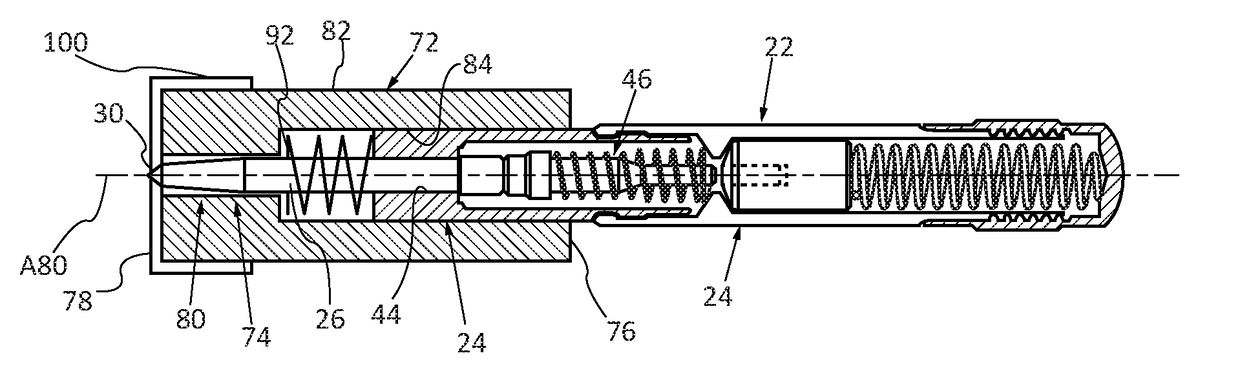 Punching tool equipped with a guide sleeve