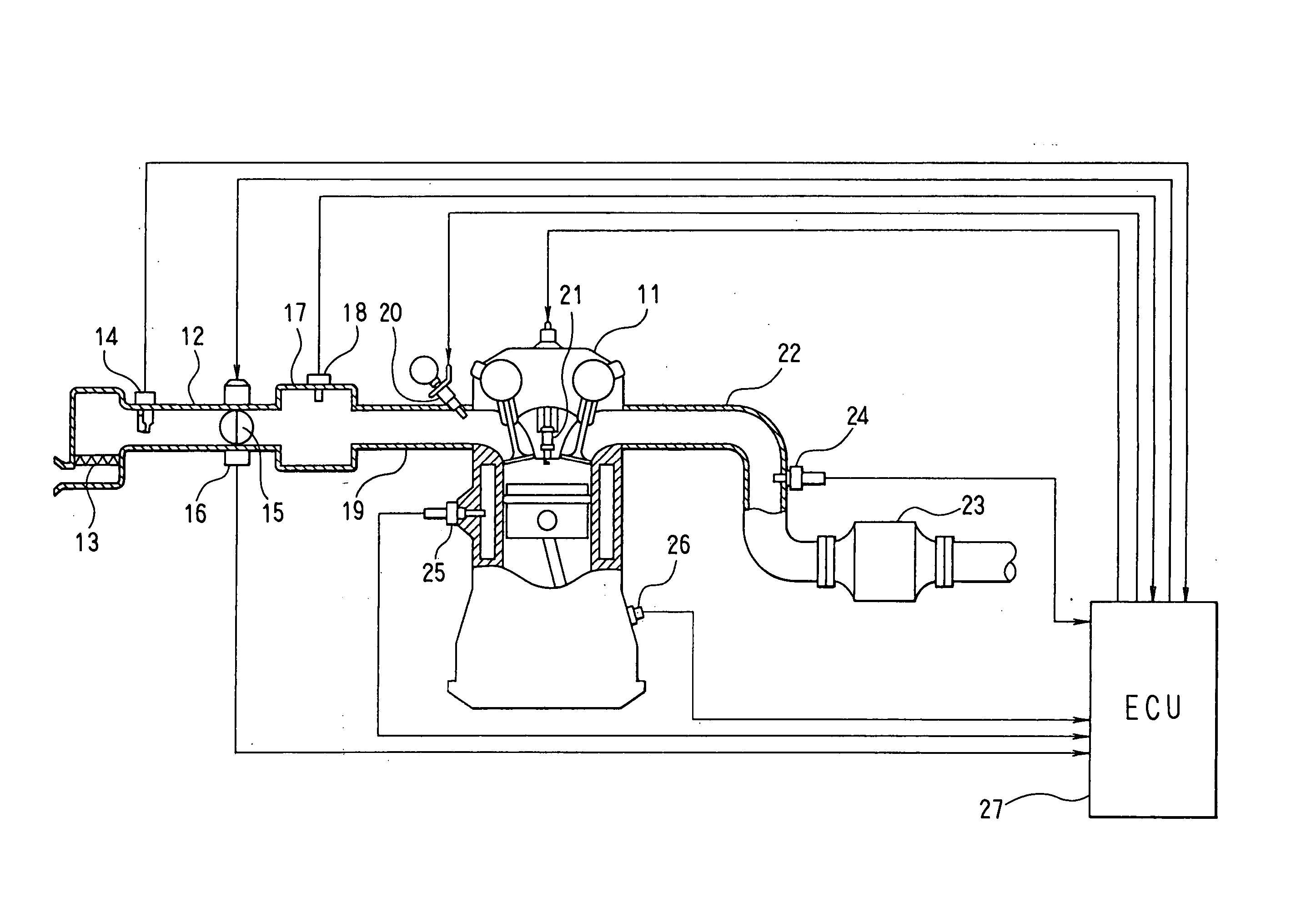 Rapid catalyst warm-up control device for internal combustion engine