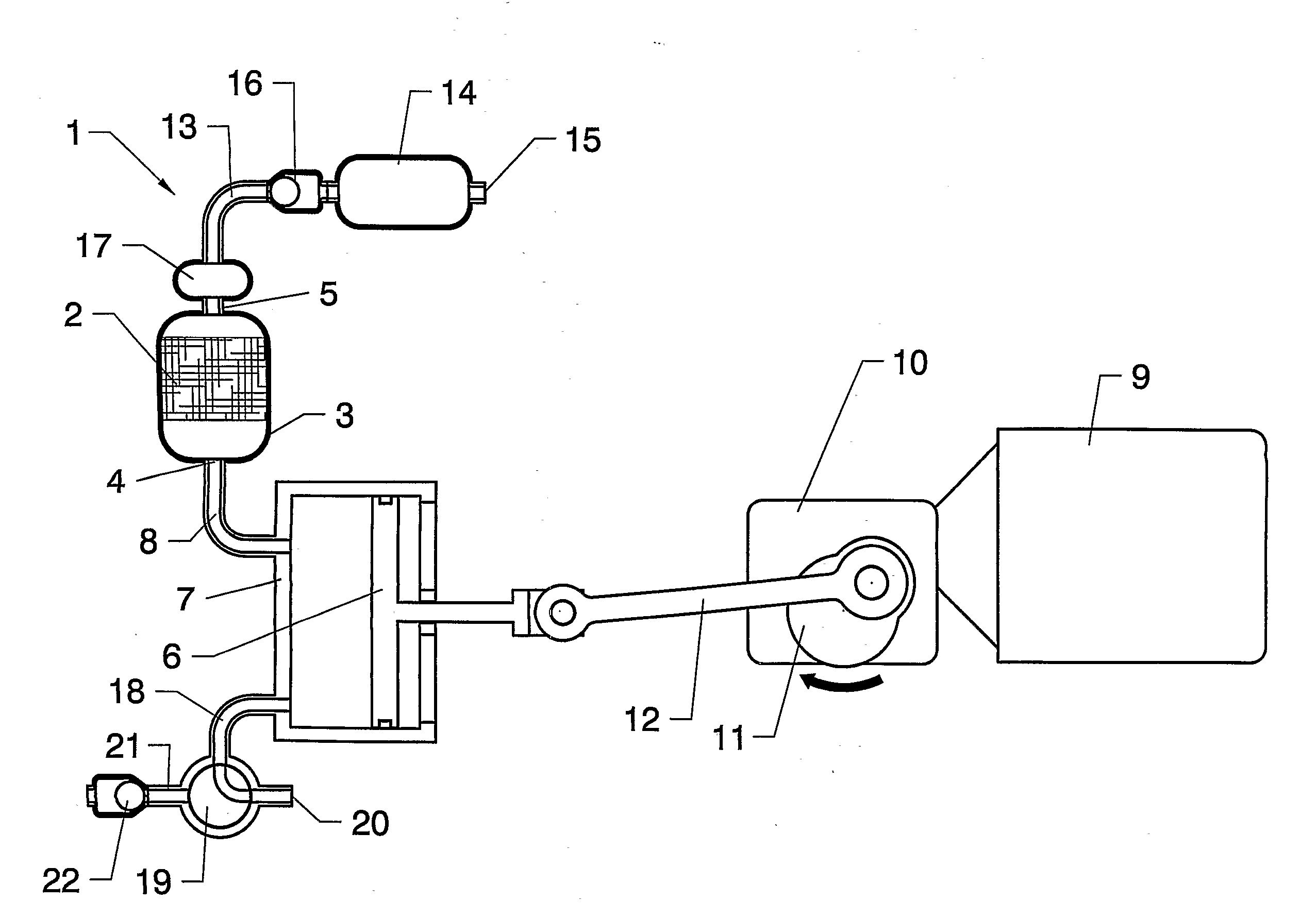 Vacuum pressure swing absorption system and method