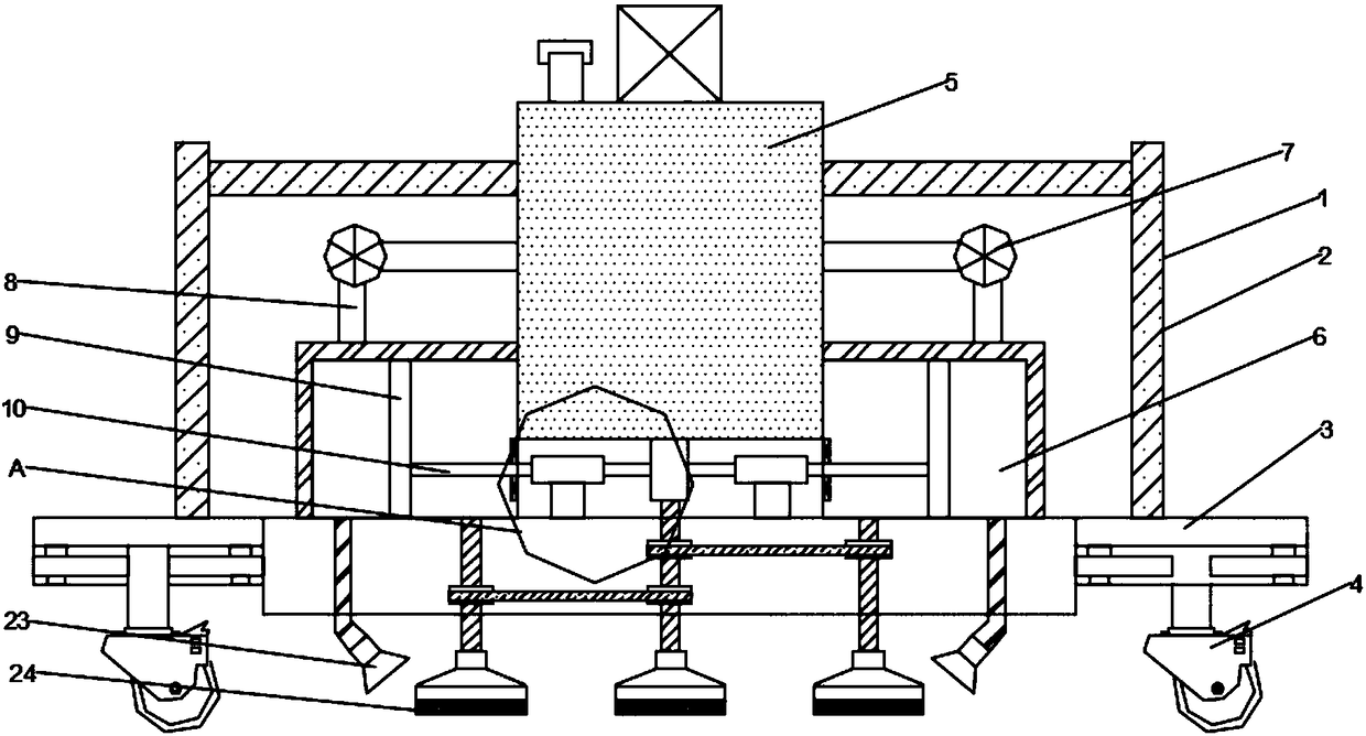 Device capable of automatically disinfecting and cleaning pig house