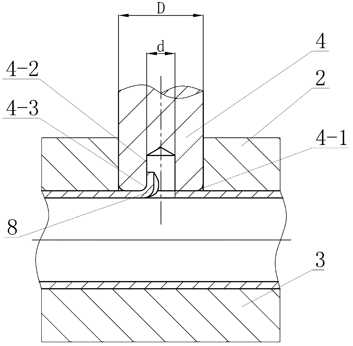 Hydraulic punching and flanging mould used for interior high-pressure forming member