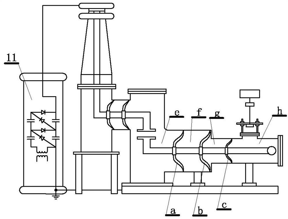 GIS bus residual voltage measuring device and calculation method based on electric field