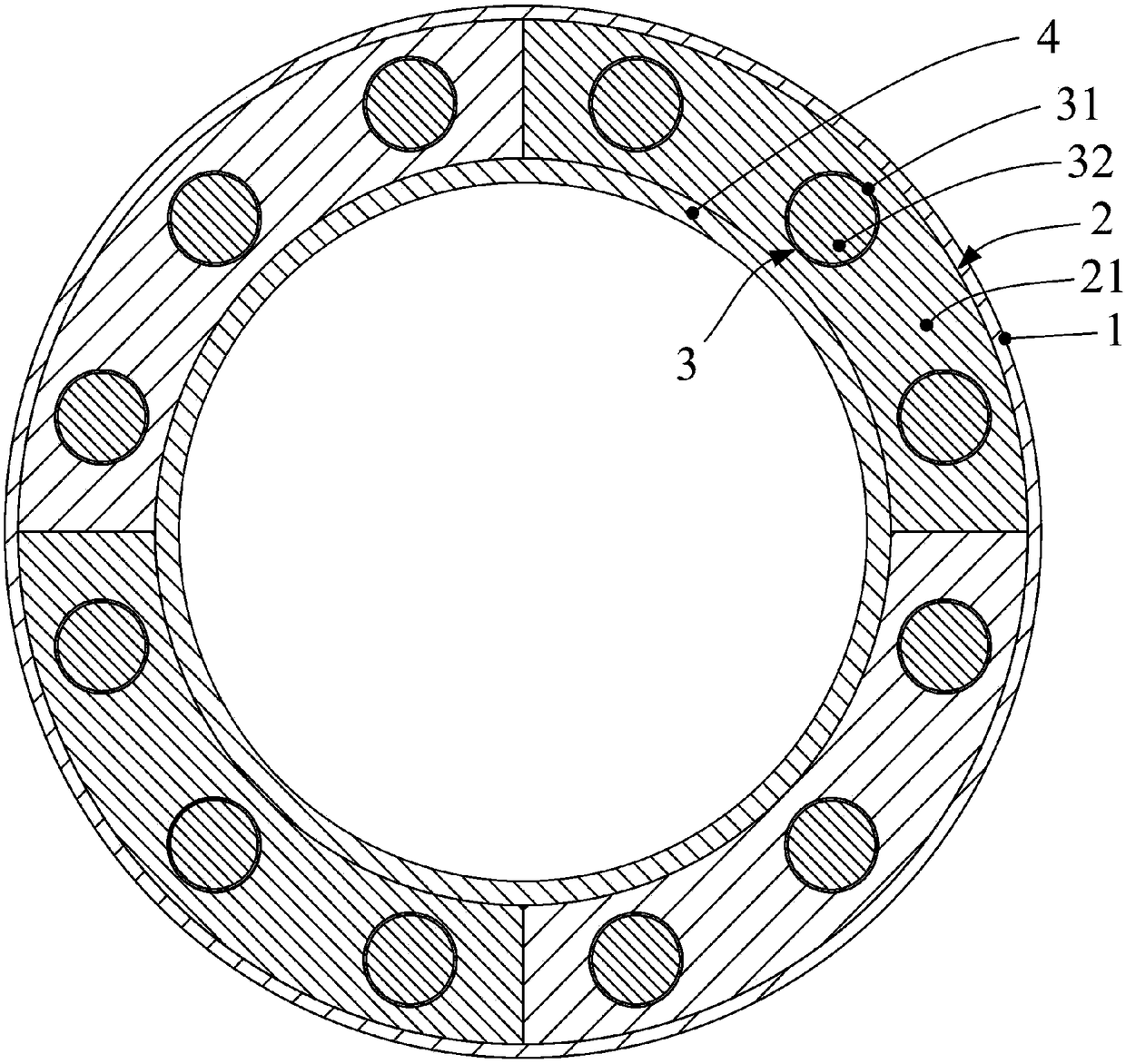 Prefabricated multi-tube confined concrete double-wall hollow column, production device and technology