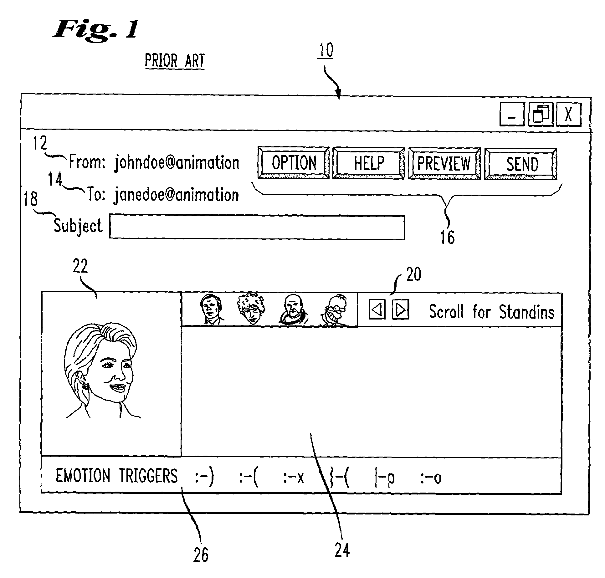 Method for sending multi-media messages using emoticons