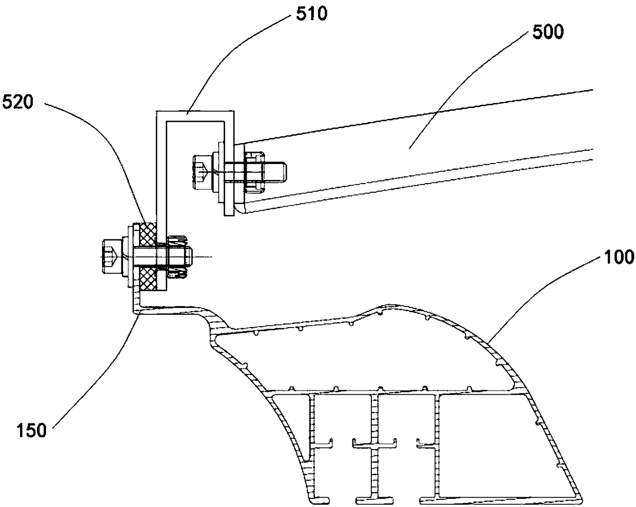 Integrated profile and a train