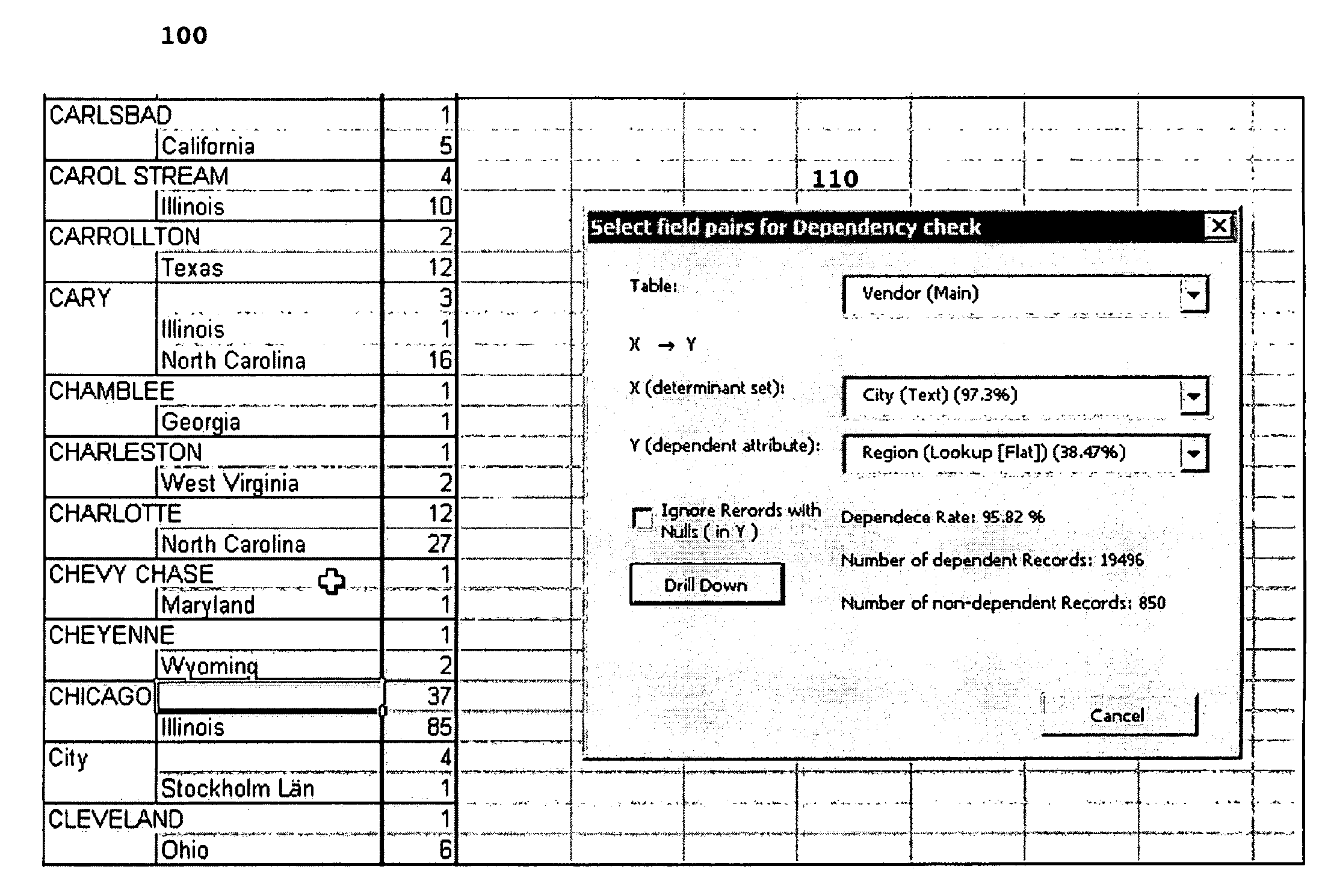 Method for verification of data and metadata in a data repository