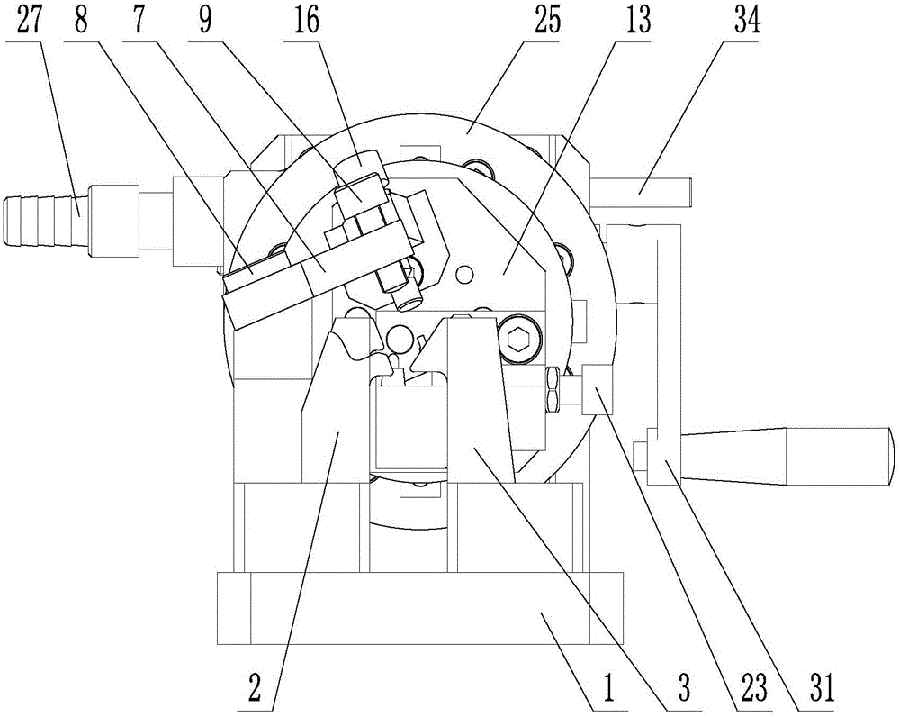 A self-adaptive clamping and positioning device for blades