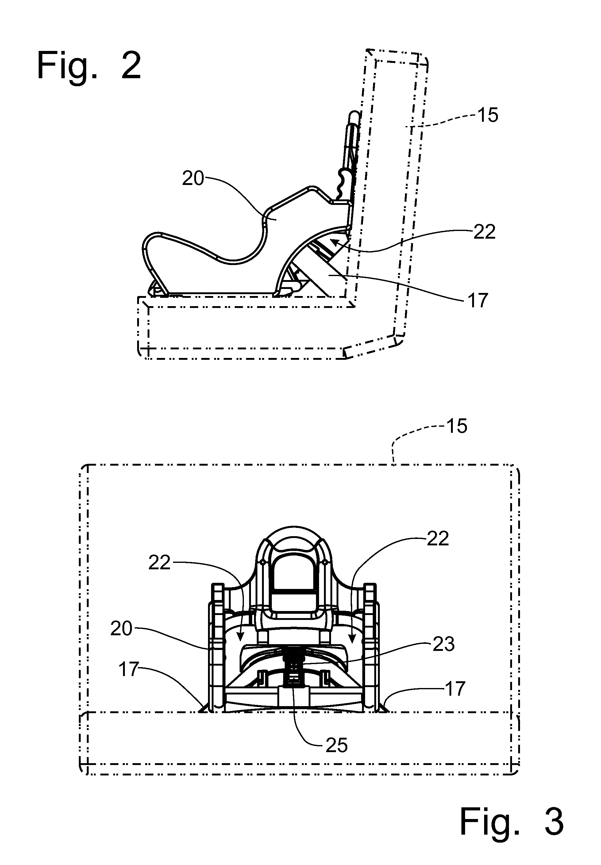 Reversible child car seat with separable base member