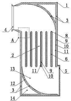 Impedance compound right-angled muffler