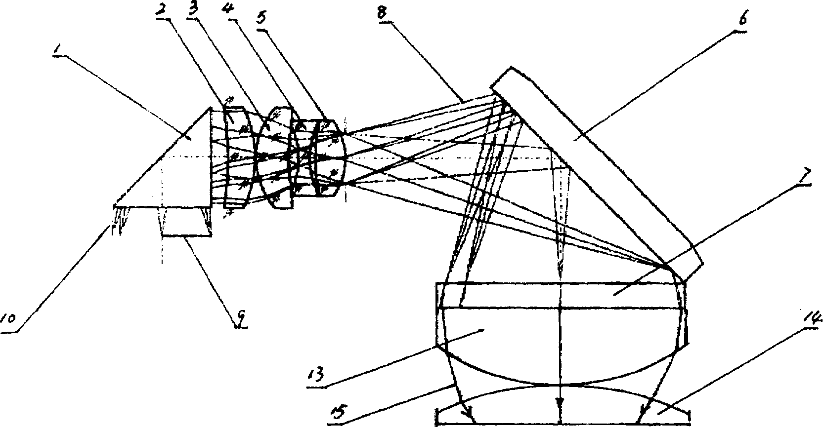 Designing method of secondary enlarging close eye big visual angle imaging apparatus