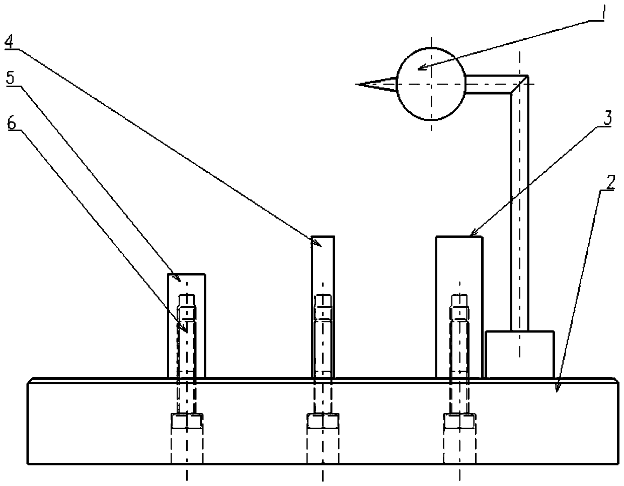 A device and method for detecting symmetry of rudder shaft grooves of rudder shaft parts