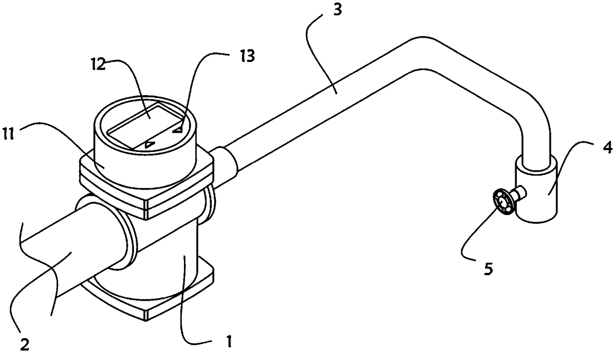 Water quantity recording meter