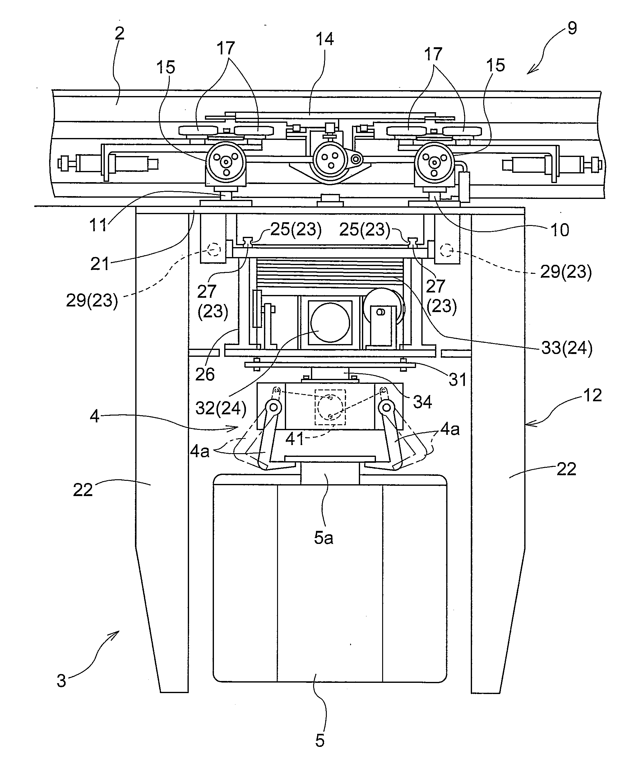 Learning Device and Learning Method for Article Transport Facility