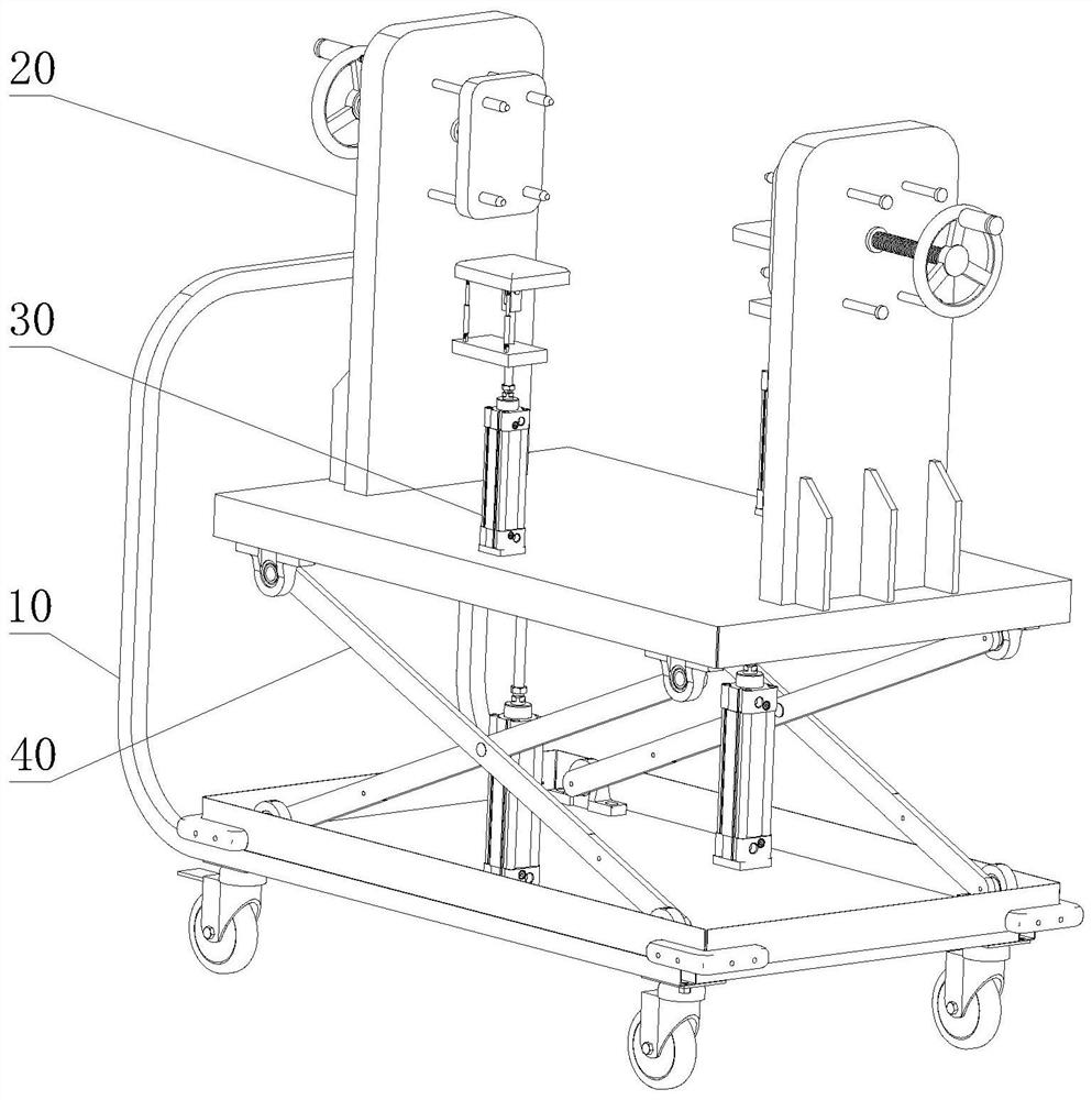 Adjustable supporting device for engine maintenance