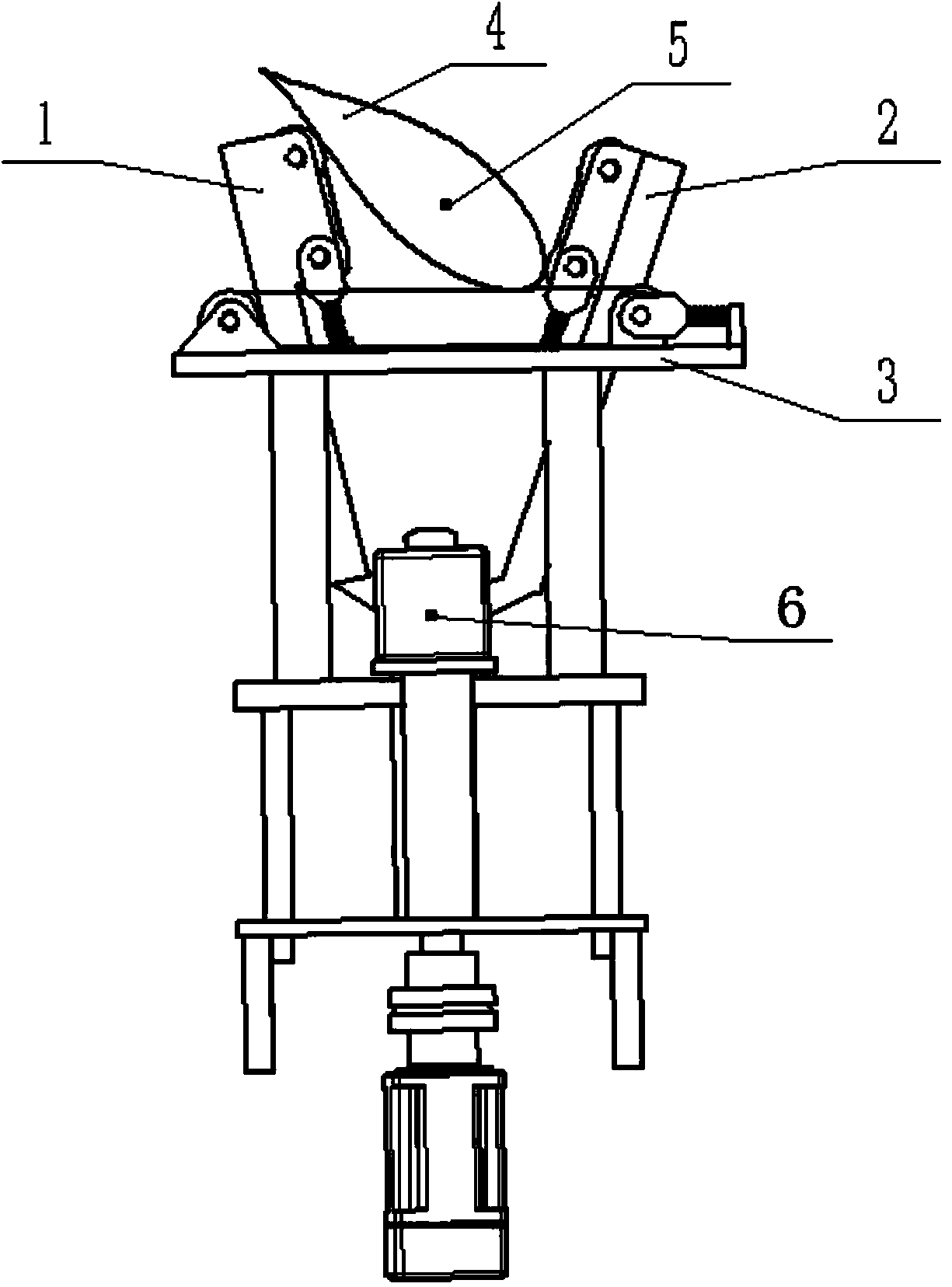 Motion controlling method for middle support device in process of forming large-scale wind turbine blade