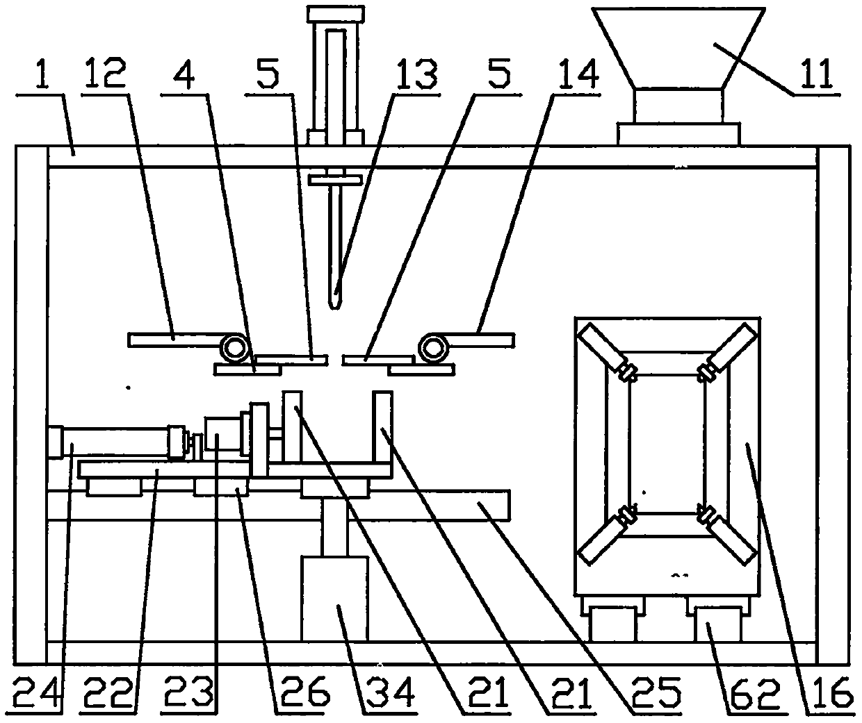 Automatic folding and rubber band bundling all-in-one machine for plastic bag