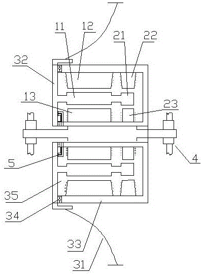 Horizontal type efficient excitation outer impeller inclined-jet hydraulic generator and acting method thereof