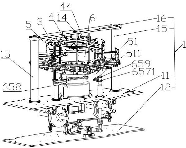 Gas replacement rotating disc device of packaging machine