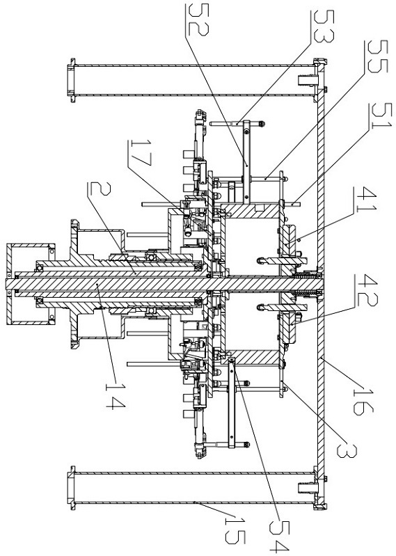 Gas replacement rotating disc device of packaging machine