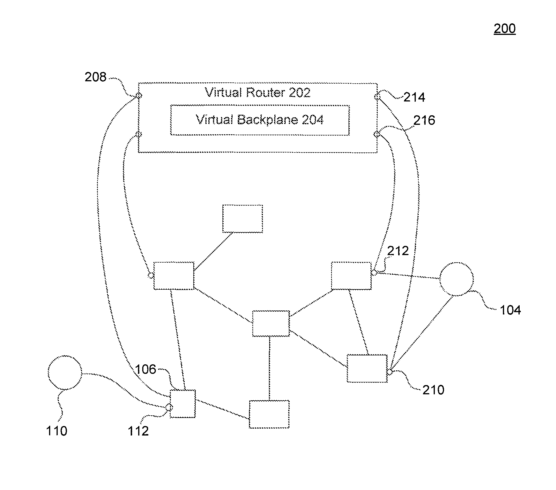 Buffer-less virtual routing