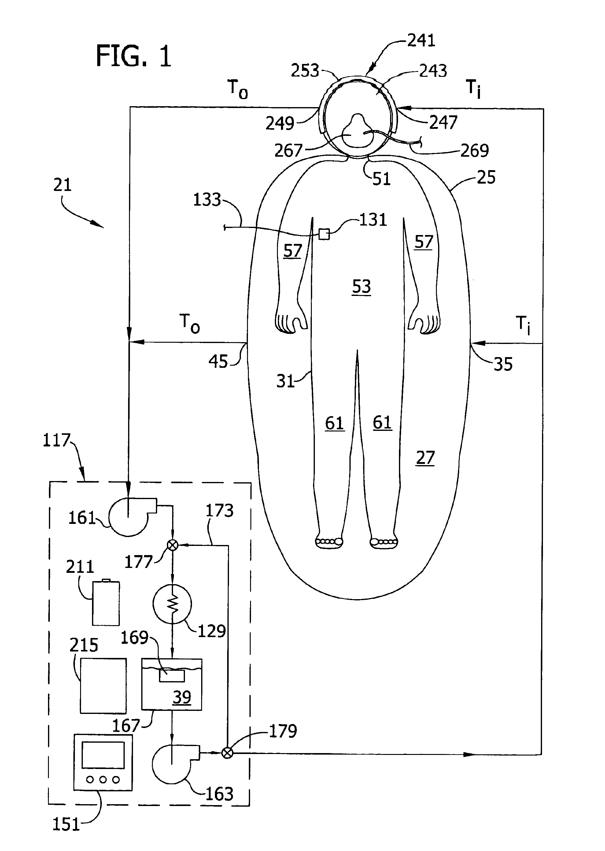 Apparatus for altering the body temperature of a patient