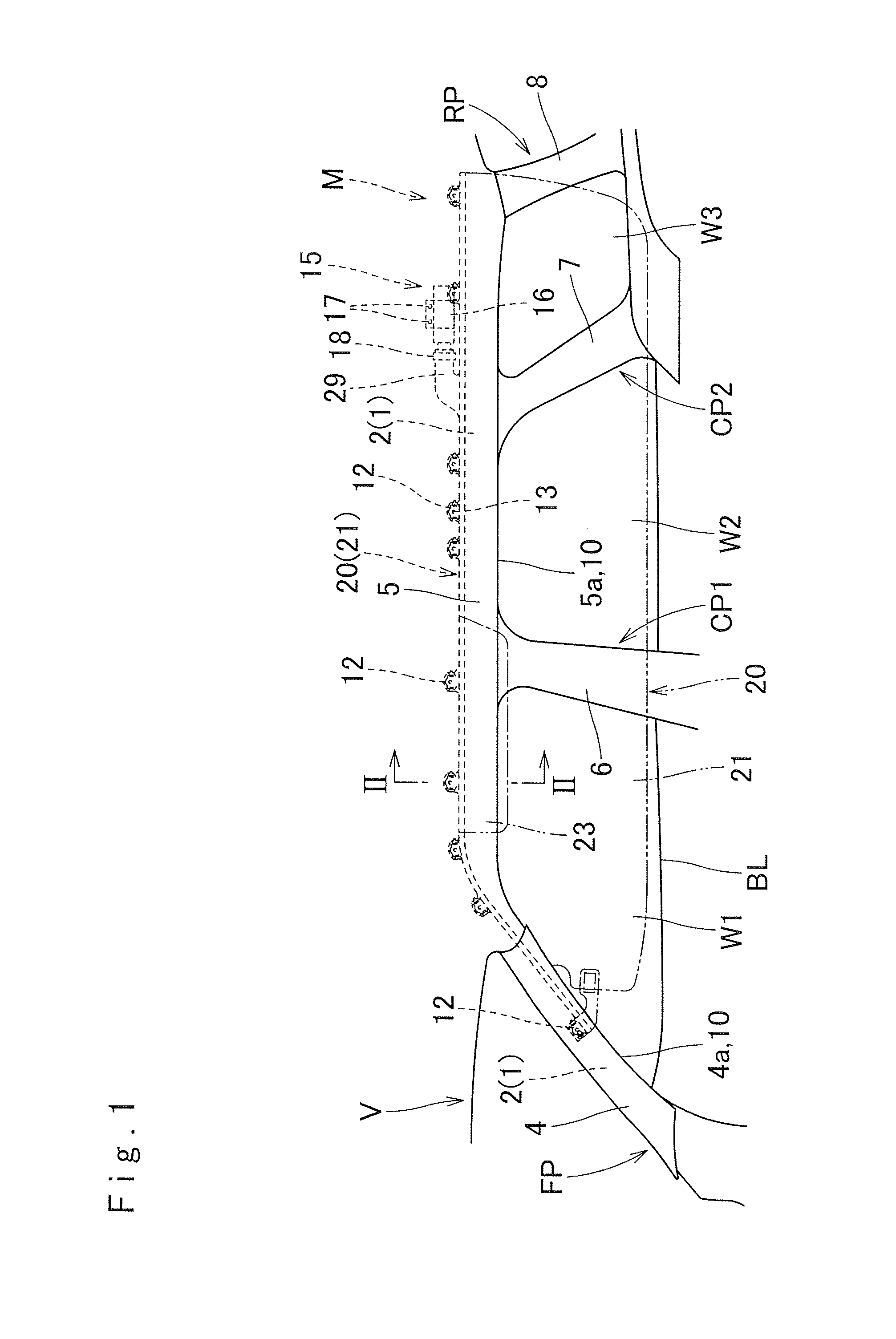 Head-protecting airbag apparatus