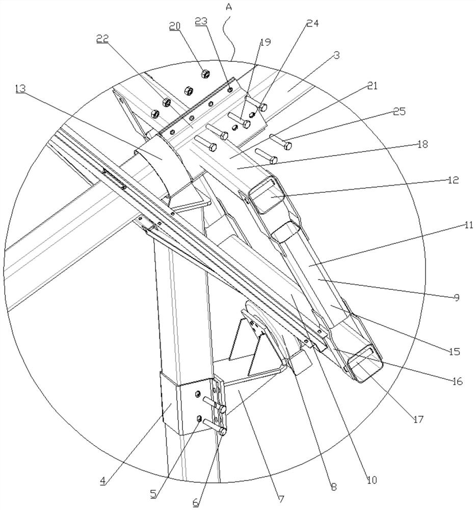 Novel inclined single-shaft tracking support driving device