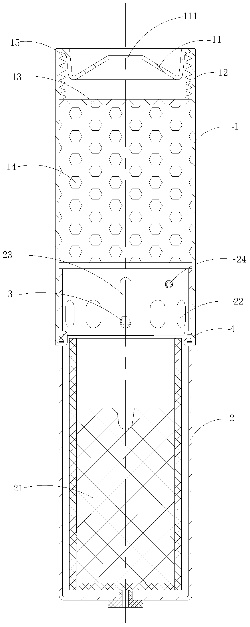 Inner barrel of a fire extinguisher