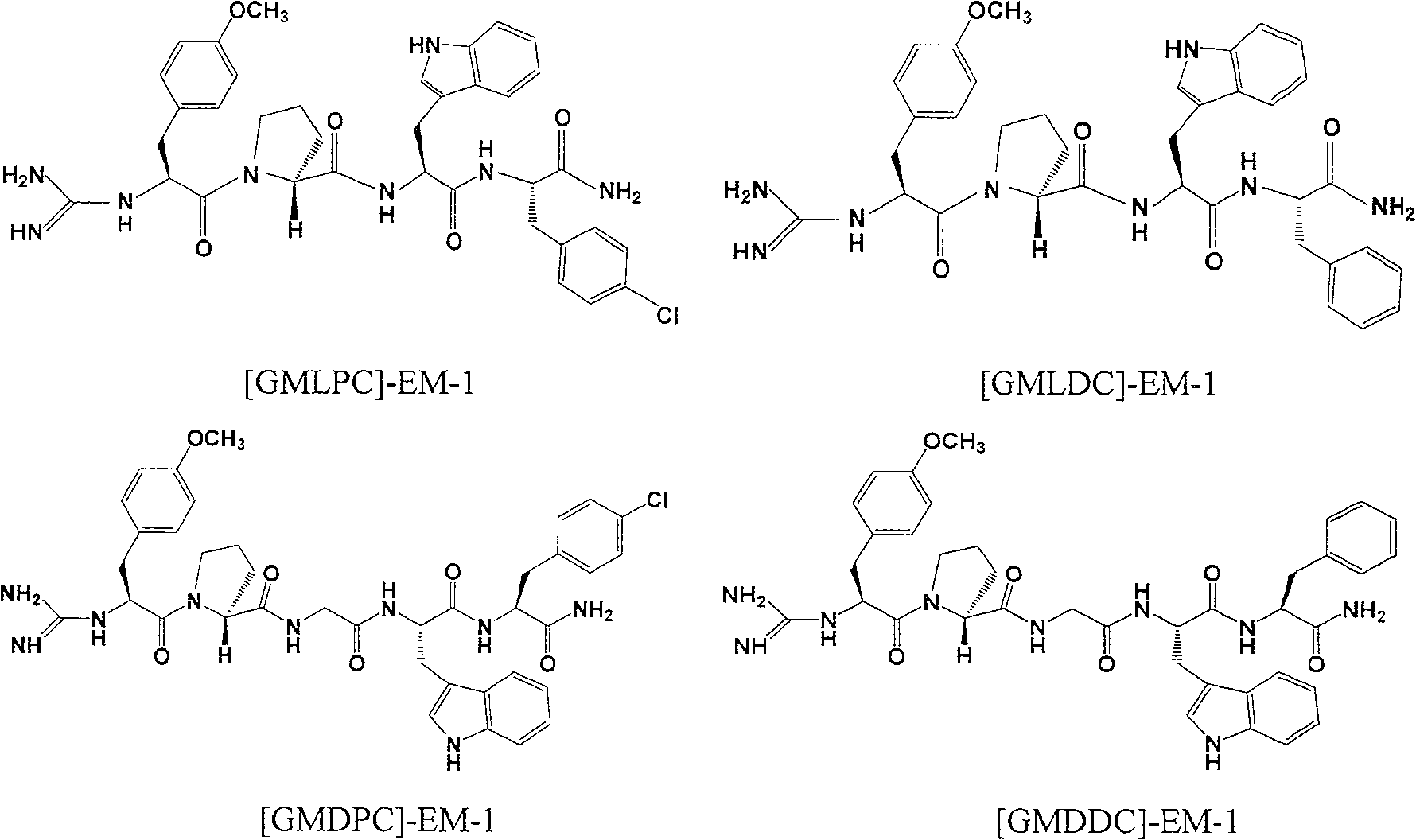 Combined chemical modified endomorphin-1 and method for preparing same