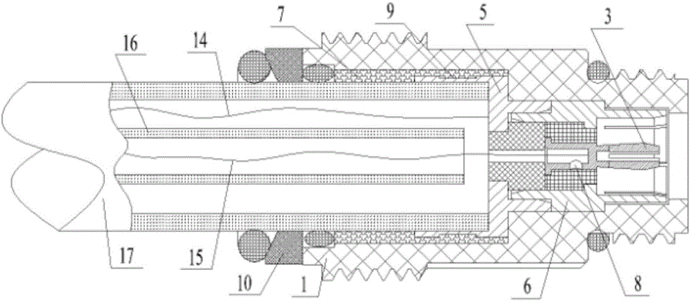 High-impedance coaxial connector for sensor