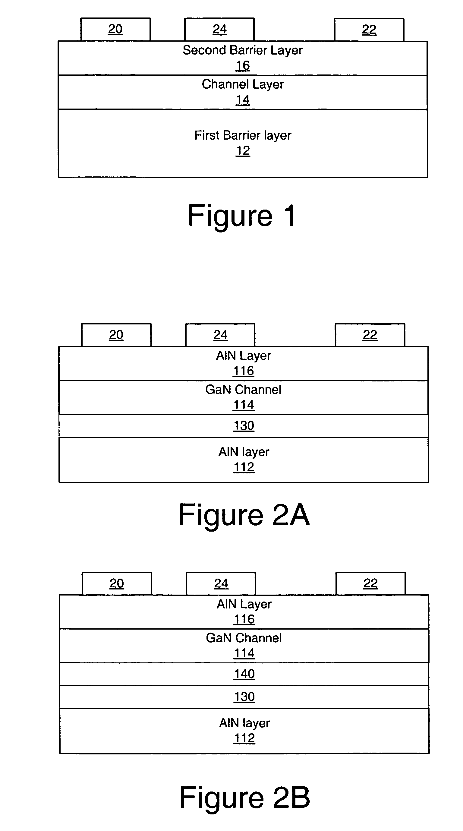 Binary group III-nitride based high electron mobility transistors