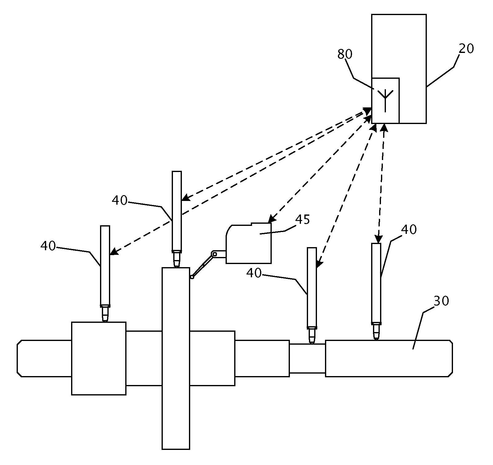 Device for measuring dimensions