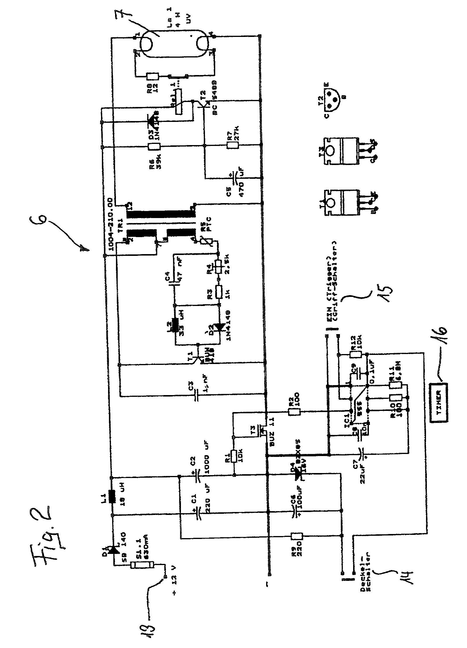 Apparatus for the disinfecion of aqueos media