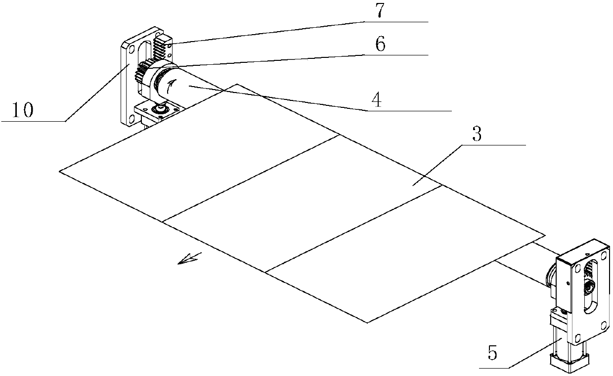 Batching device and batching method applied to stacker conveying mechanism