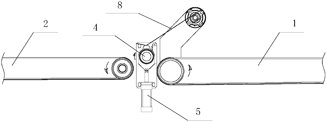 Batching device and batching method applied to stacker conveying mechanism