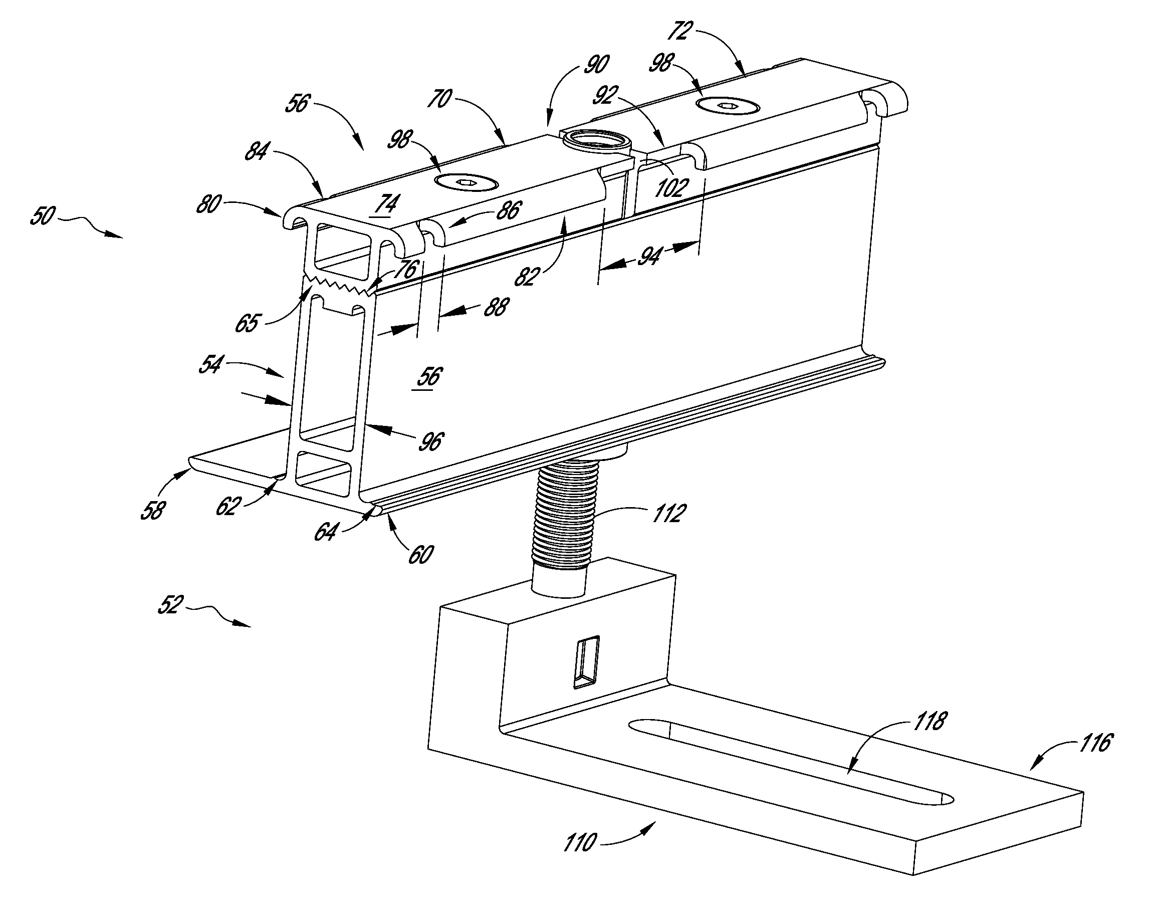 Leveler for solar module array