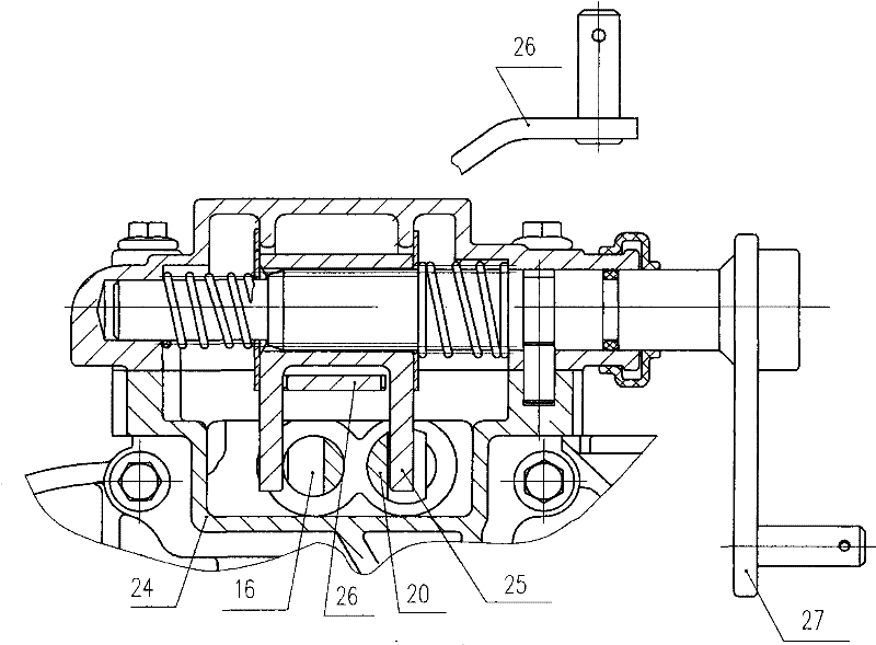 Speed changing device of motor tricycle with gear reversing function