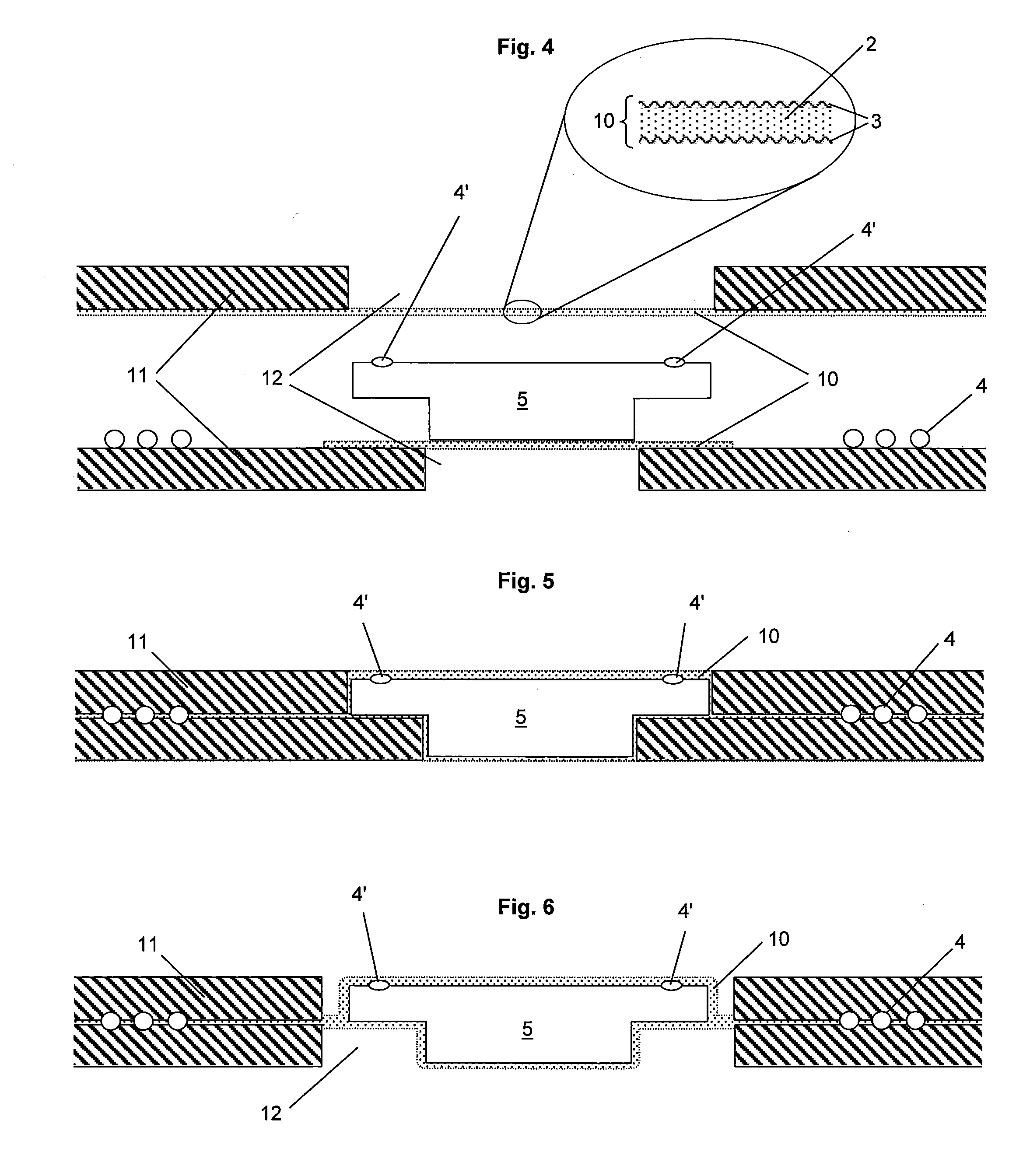 Transponder embedded in a flexible multilayer support