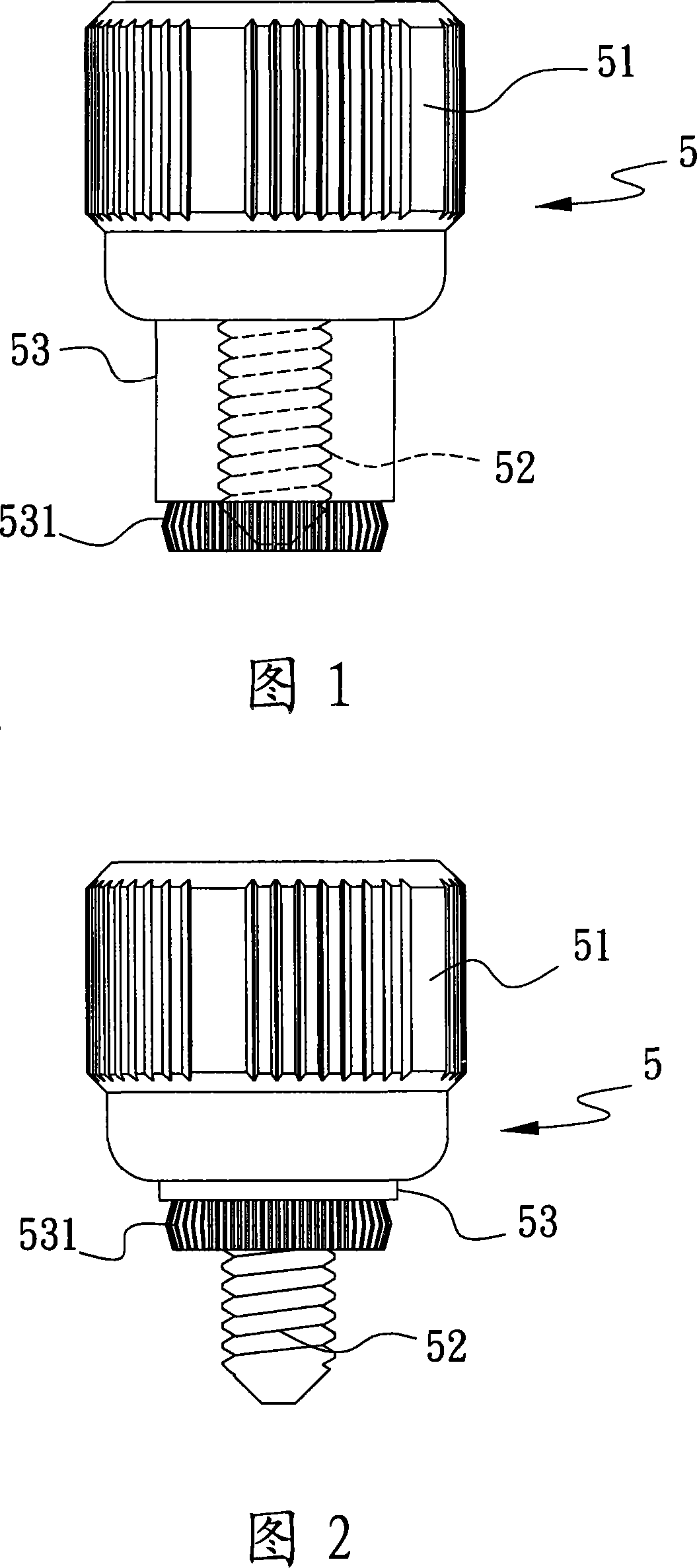 Packaging method for combining screw to printed circuit board