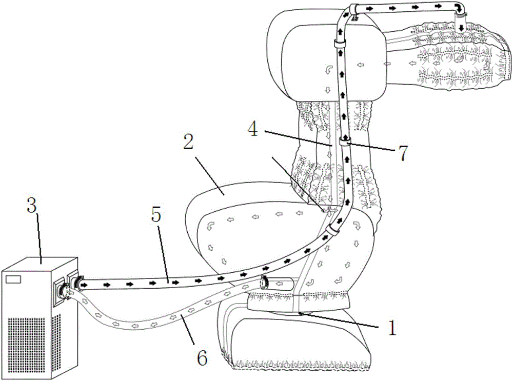 Temperature controlling device for robot protective clothing