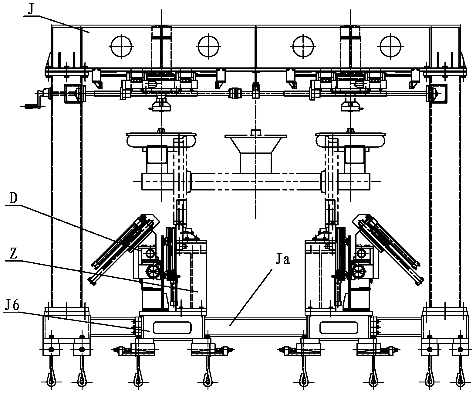 Railway vehicle bogie static load comprehensive detection system