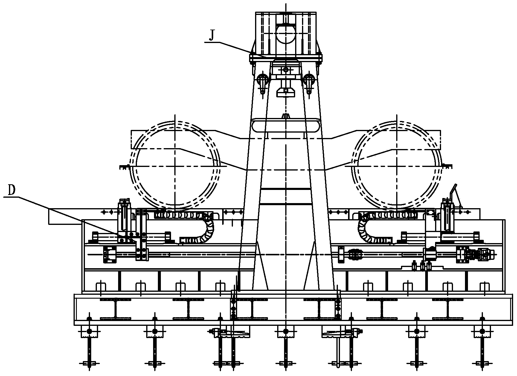 Railway vehicle bogie static load comprehensive detection system