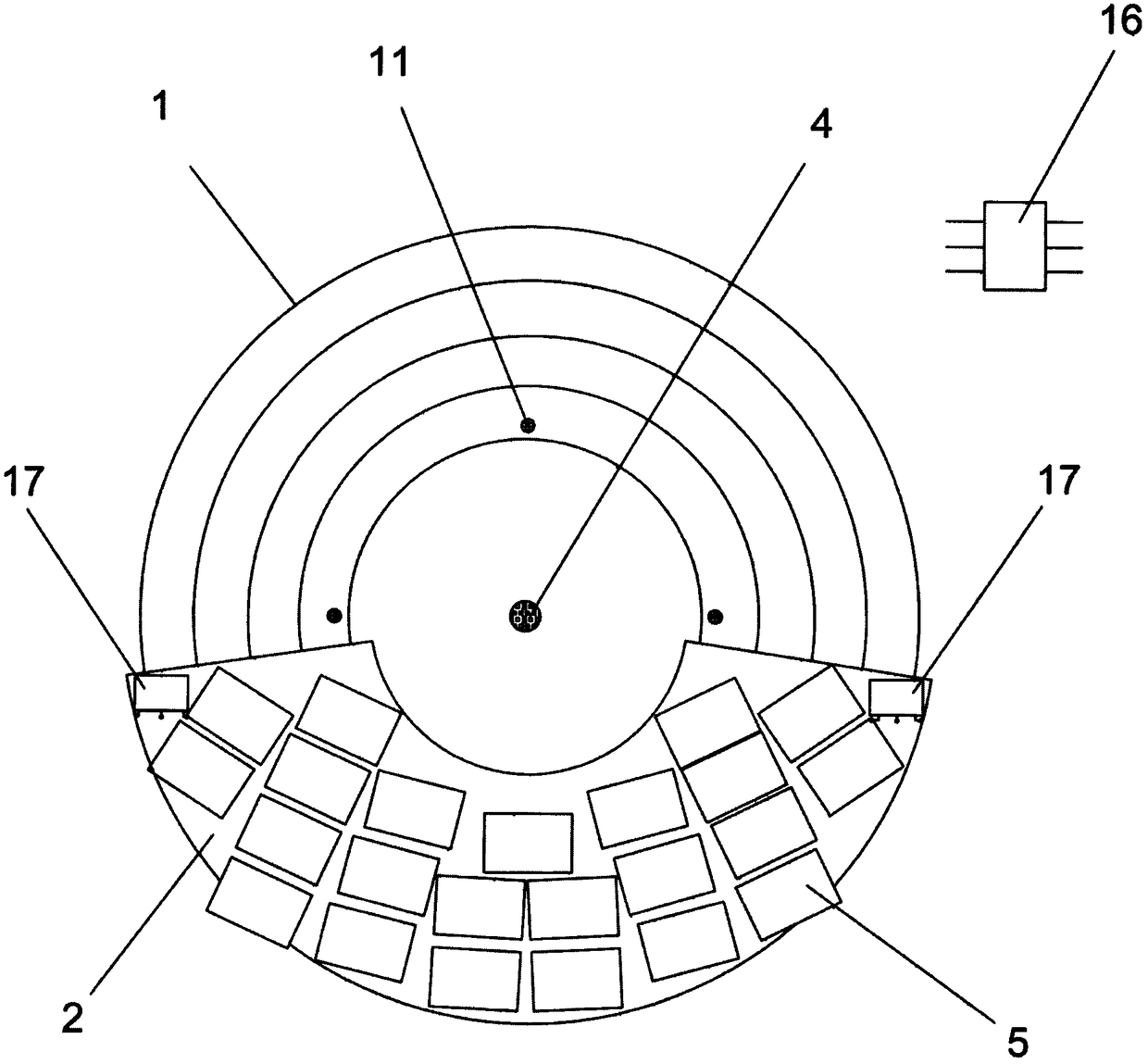 Concentric circular rail type tracking light concentrating device